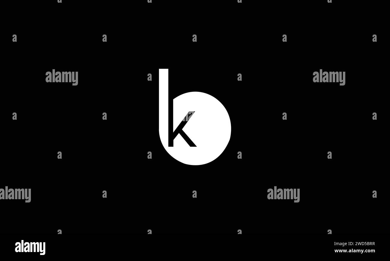 Alphabet letters Initials Monogram logo BK Stock Vector
