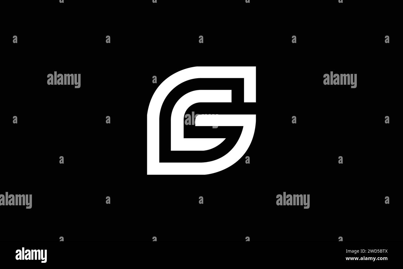 GC G C abstract vector logo monogram template Stock Vector
