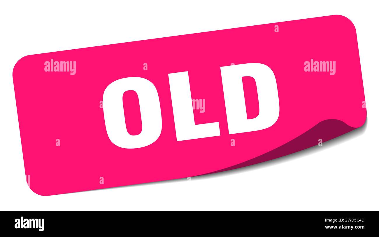 old sticker. old rectangular label isolated on white background Stock ...