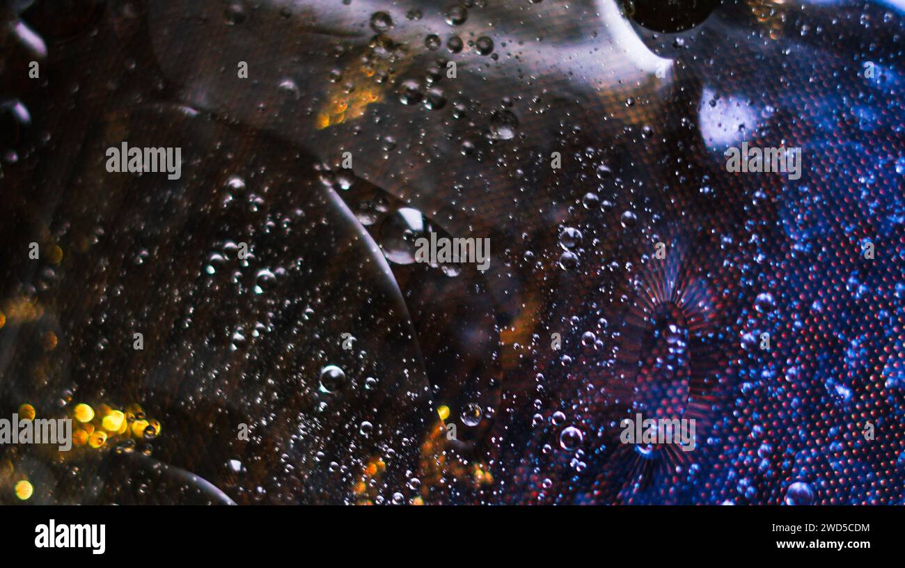 Dark abstract background with droplets. Stock Photo