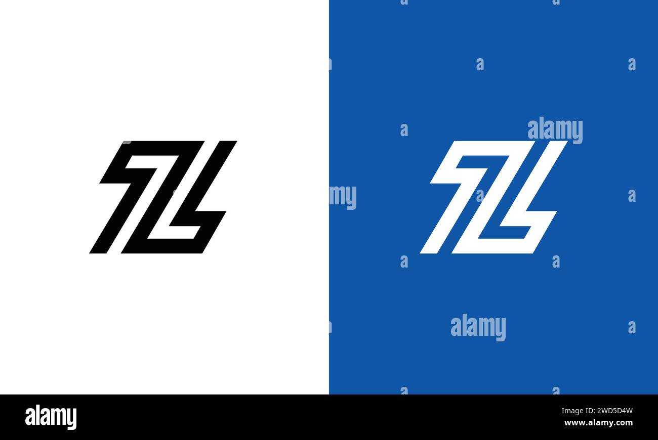 Letter Z or ZZ monogram logo design Stock Vector