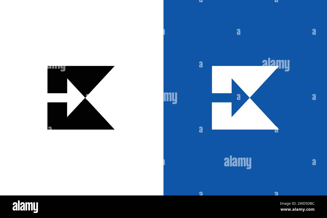 Letter K logo icon arrow design template elements Stock Vector