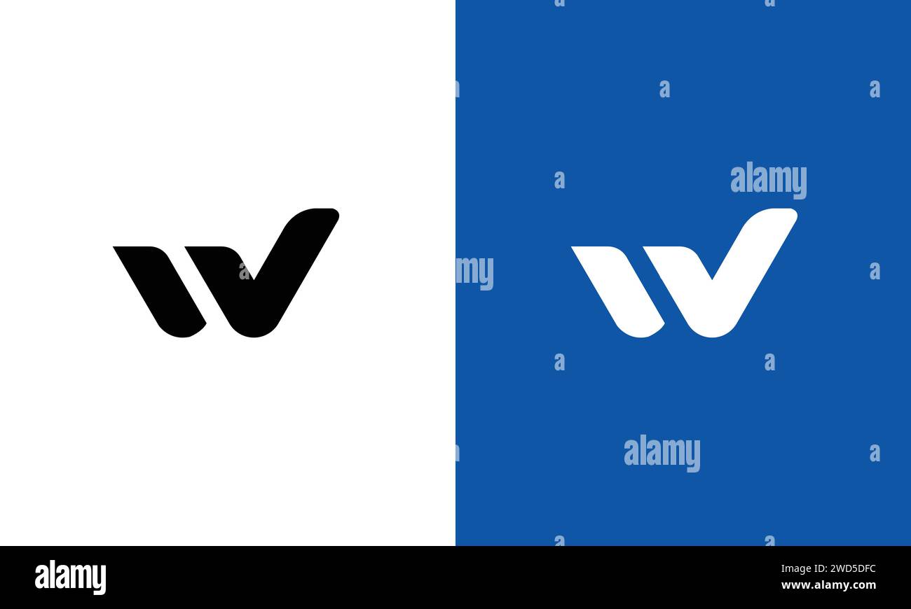 Professional Innovative Initial WJ W logo Stock Vector