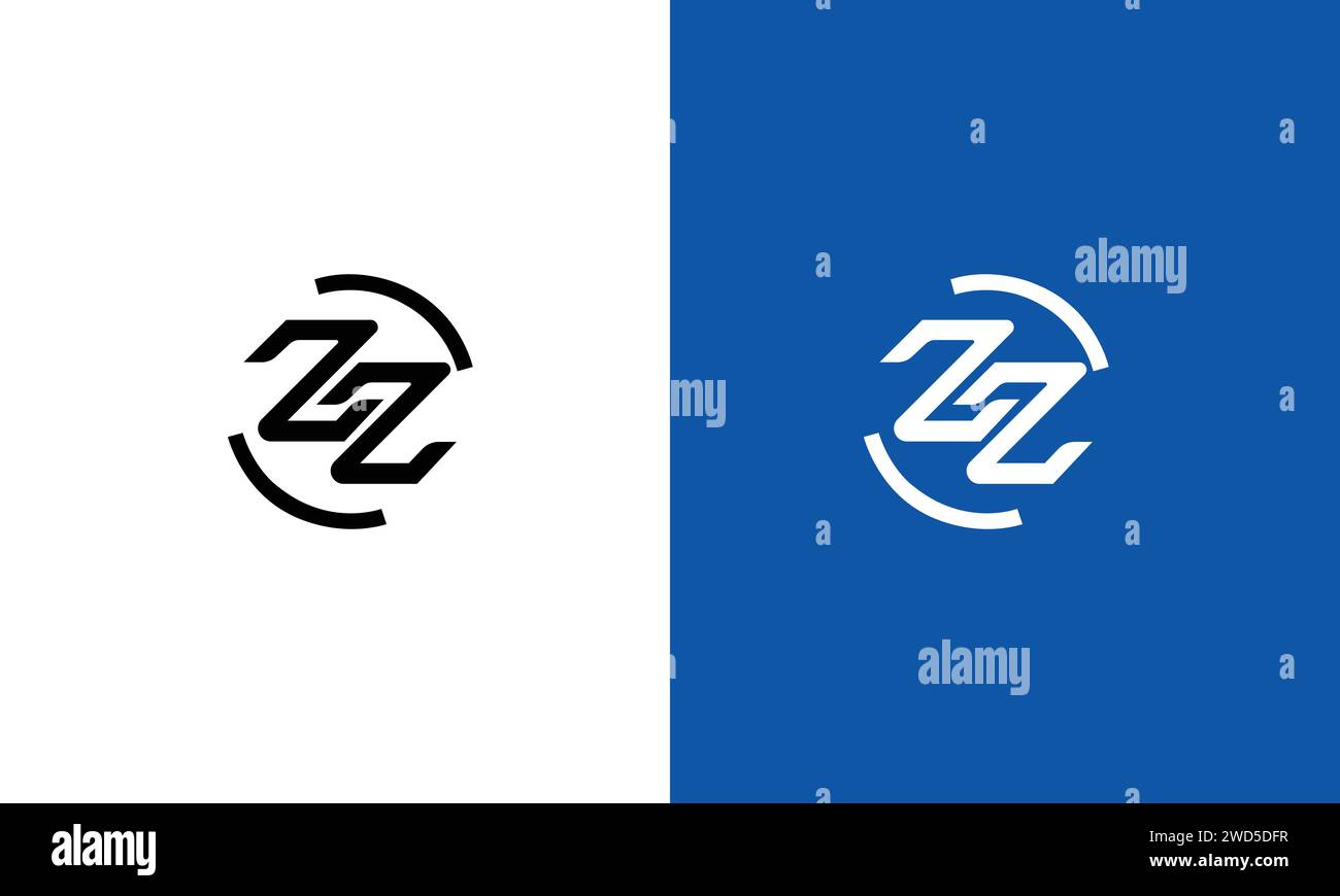ZZ illustration monogram vector logo template Stock Vector Image & Art ...