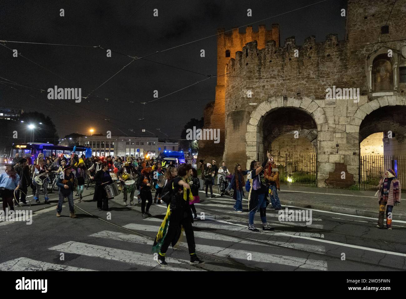 Rome Italy 18th Jan 2024 Bicycle Ride Organized In Rome By Street   Rome Italy 18th Jan 2024 Bicycle Ride Organized In Rome By Street Artists Collective To Demand Justice For Julieta Hernandez The Venezuelan Artist Killed In Brazil On December 23rd While Crossing Amazon On A Bicycle Performing As A Clown Photo By Matteo Nardonepacific Press Credit Pacific Press Media Production Corpalamy Live News 2WD5FWN 