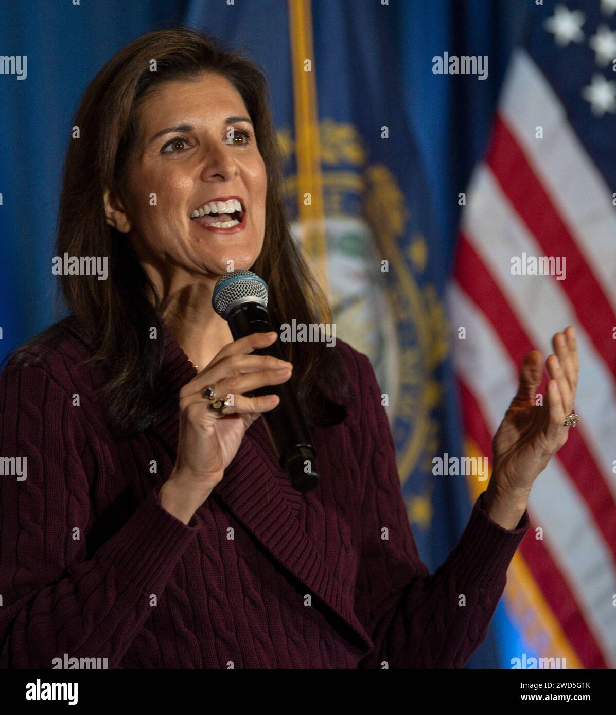 Hollis, New Hampshire, USA. 18th Jan, 2024. Former U.N. Ambassador and