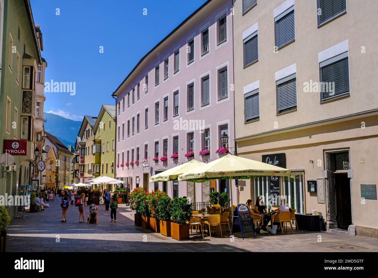 Franz-Josef-Strasse, Old Town, Schwaz, Inntal, Tyrol, Austria Stock Photo