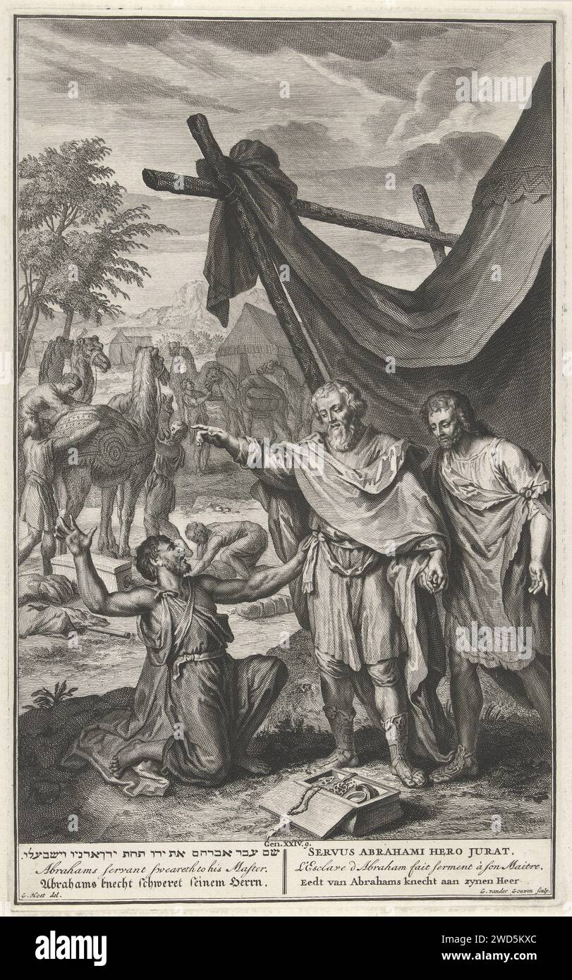 Eliezer promises that he will find a woman for Isaac, Gilliam van der ...