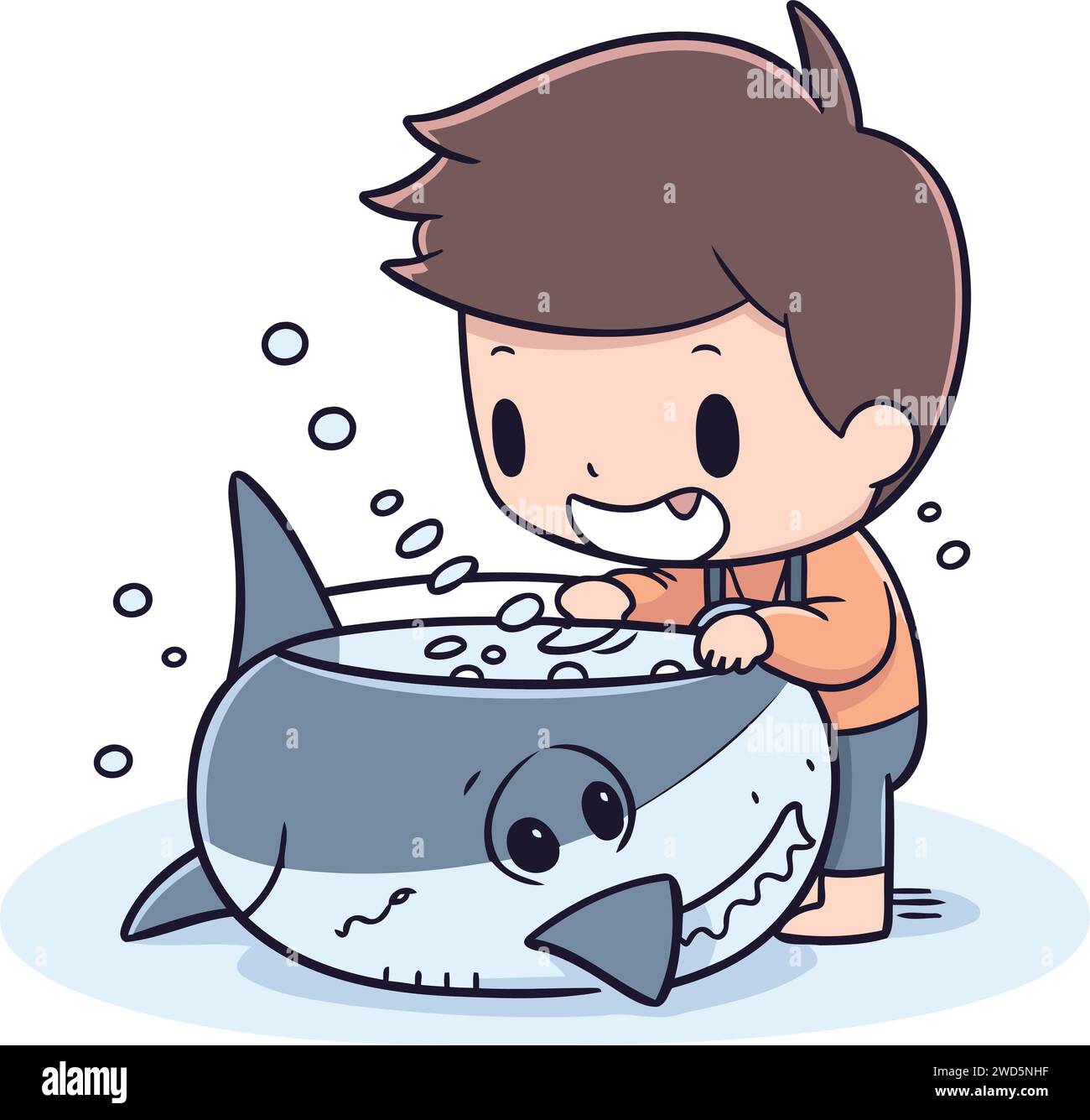 Dolphin feeding Stock Vector Images - Alamy