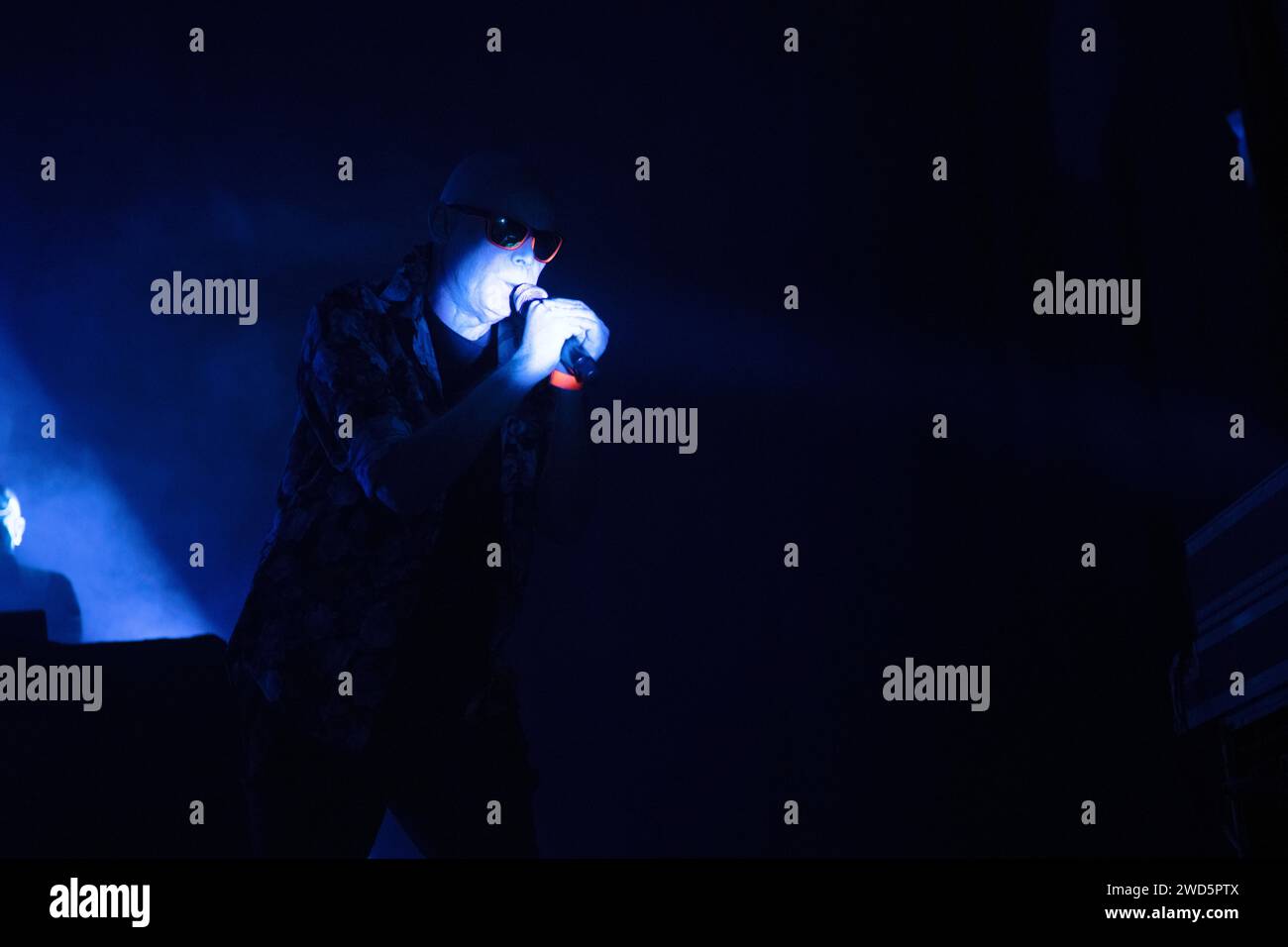 British gothic rock band, The Sisters of Mercy, performing live at the Columbiahalle in Berlin. Stock Photo
