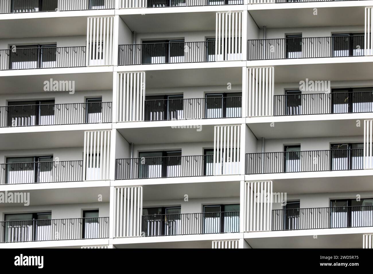 New construction of a high-rise building in Gropiusstadt in the Neukoelln district, 22/08/2022 Stock Photo