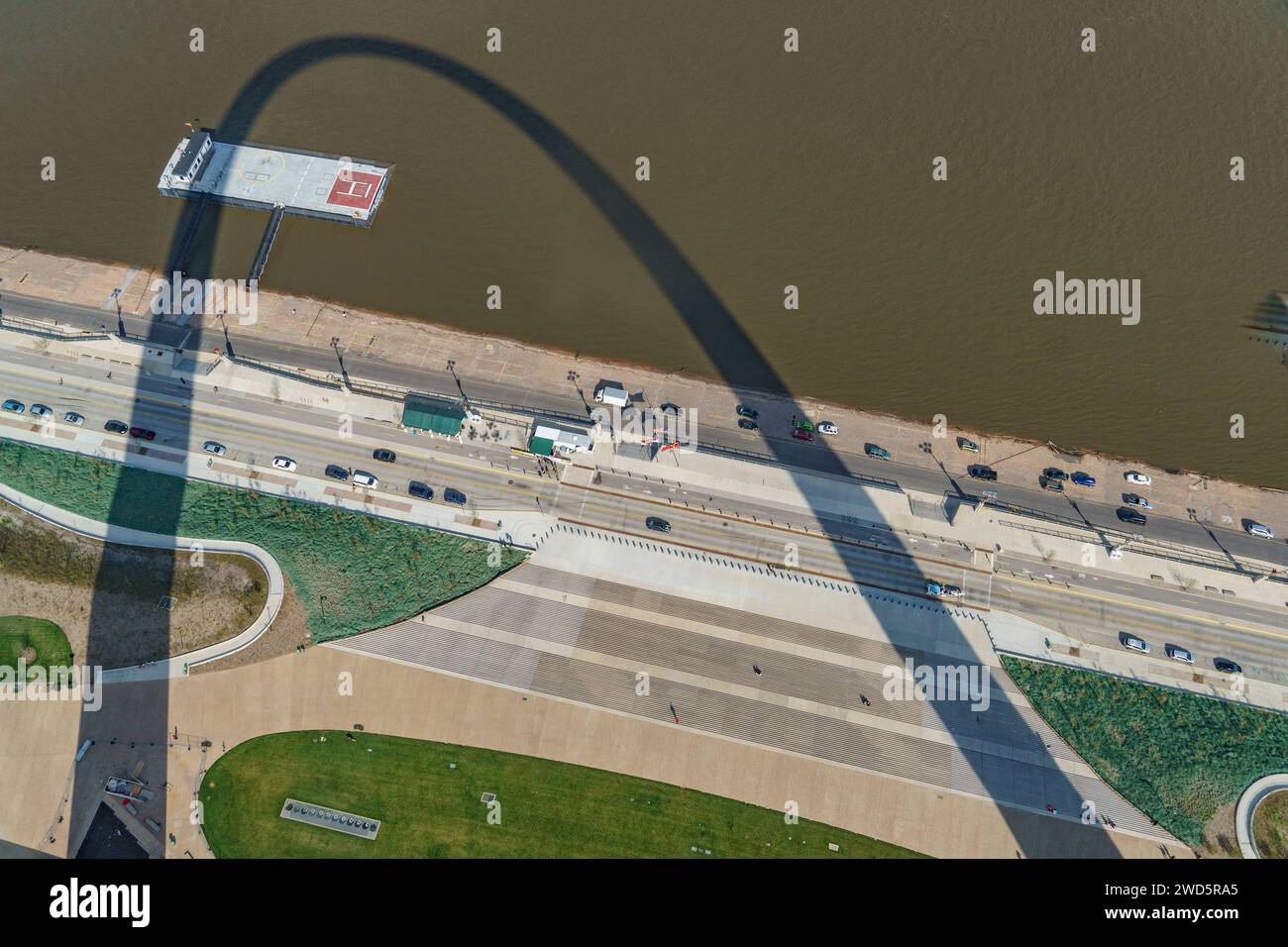 Observation Platform on Gateway Arch in St. Louis Stock Photo