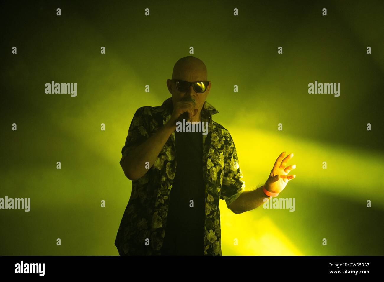 British gothic rock band, The Sisters of Mercy, performing live at the ...