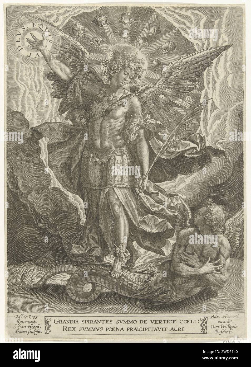 Archangel Michaël tramples Satan, Samuel van Hoogstraten, After Maerten ...