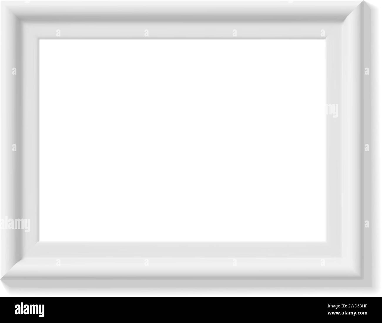White picture frame. Landscape orientation Stock Vector Image & Art - Alamy
