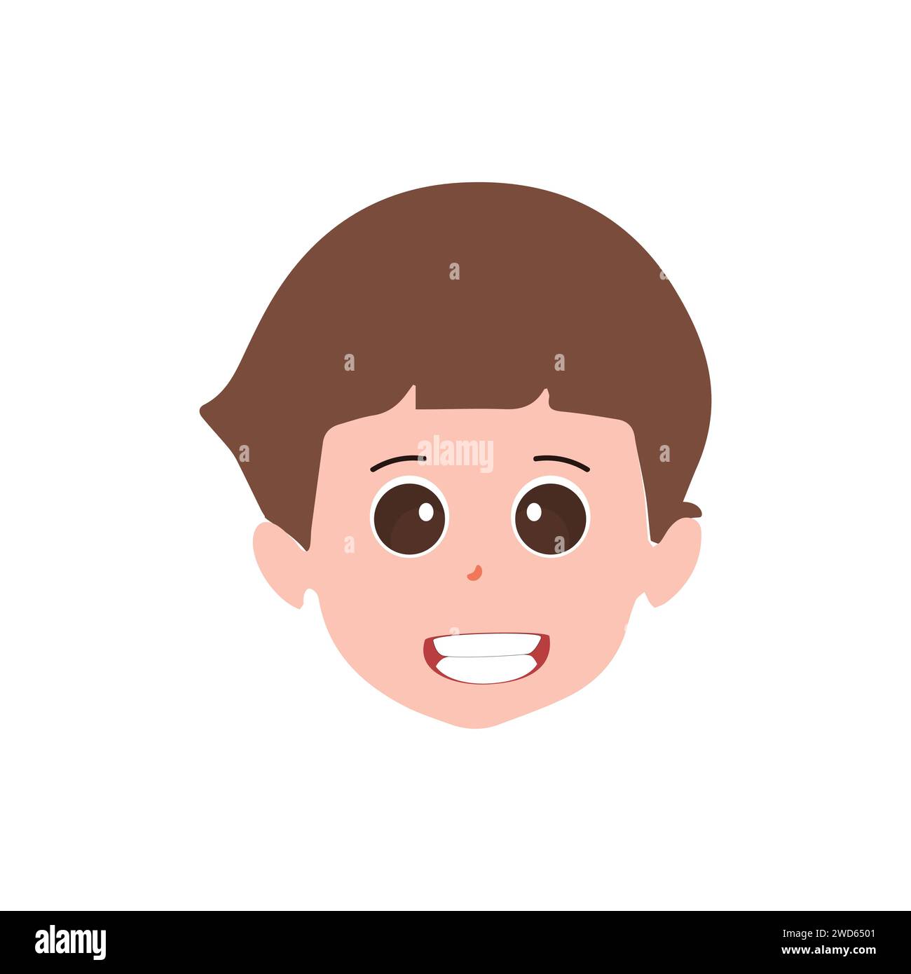 Cute little boy facial expressions. Vector of kid faces illustration ...