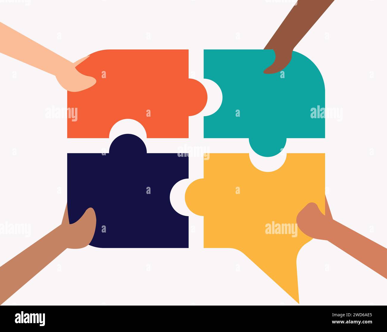Inclusive opinion sharing feedback communication approach illustration Stock Vector