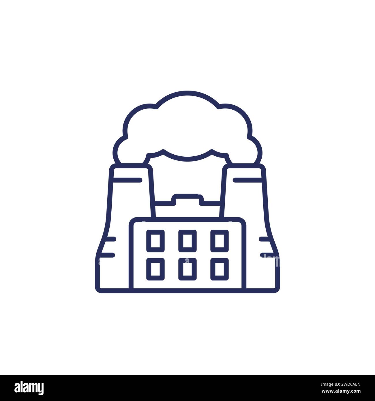carbon-emissions-industrial-pollution-line-icon-stock-vector-image