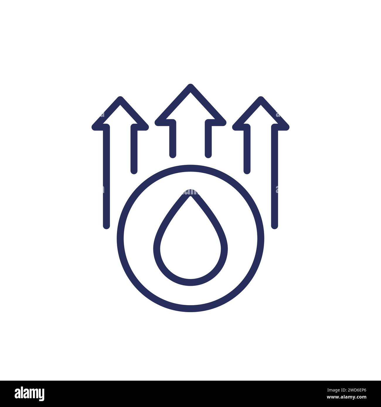 high cholesterol line icon on white Stock Vector