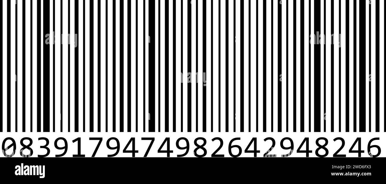 Realistic Bar code icon, sample of Bar code sign vector Stock Vector
