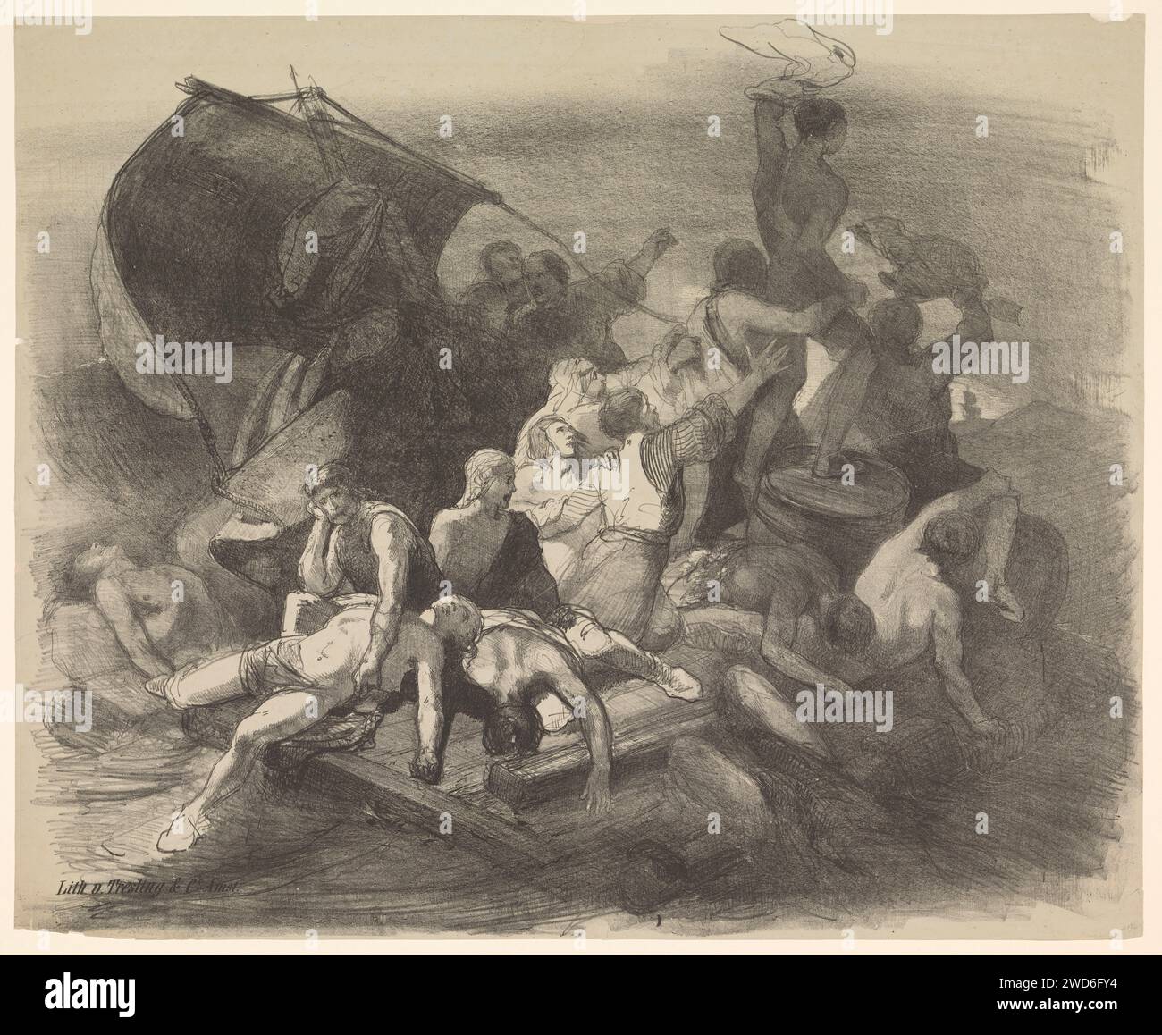 Death Raft Raft of medusa engraving hi-res stock photography and images - Alamy