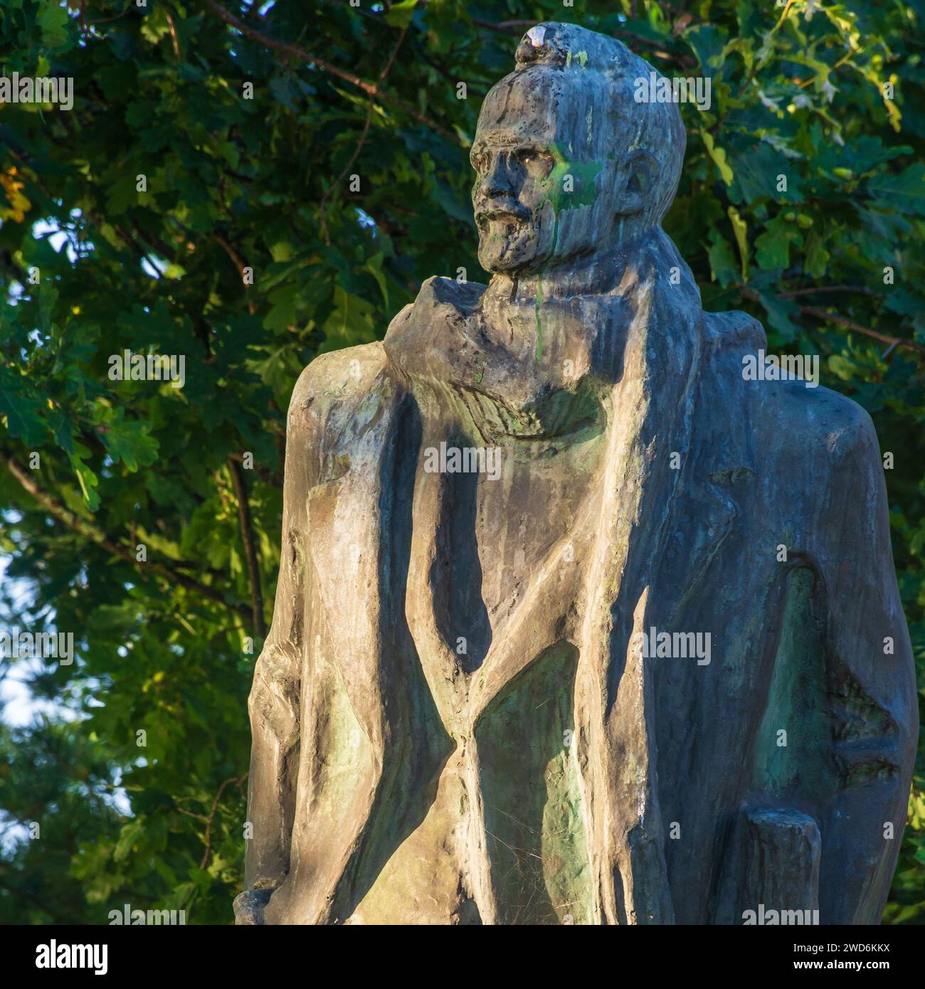 Statue of writer Joel Lehtonen by sculptor Wäinö Aaltonen in Savonlinna Finland Stock Photo