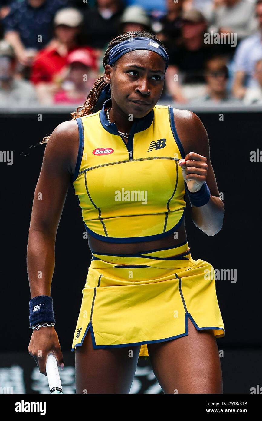Melbourne, Australia, 19th Jan, 2024. Tennis player Coco Gauff from the