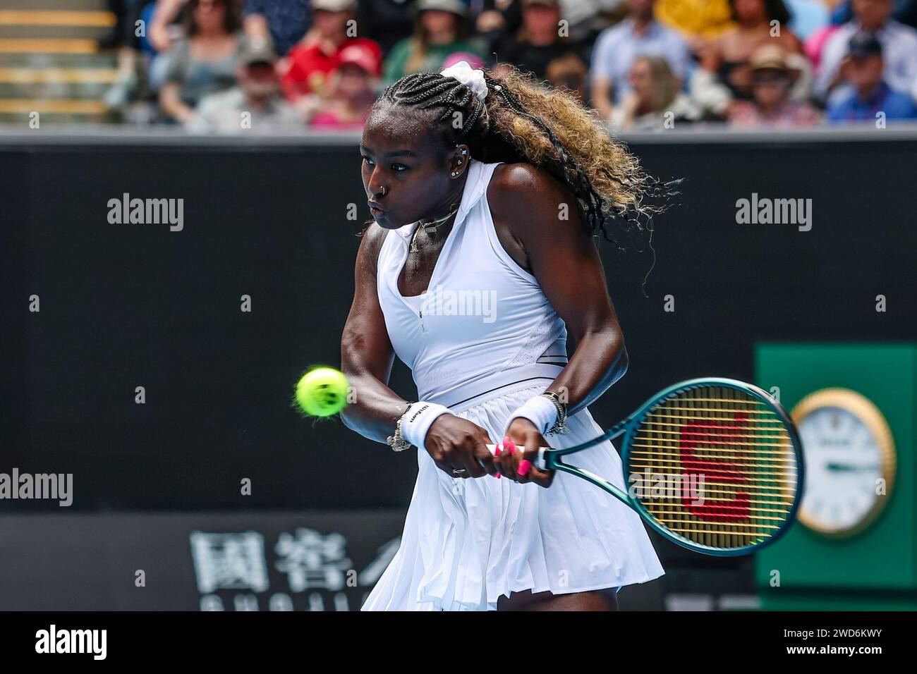 Melbourne, Australia, 19th Jan, 2024. Tennis player Alycia Parks from