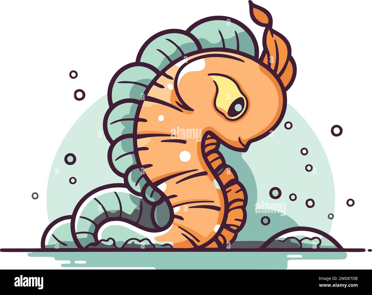 Seahorse. Sea animal. Vector illustration in cartoon style Stock Vector ...