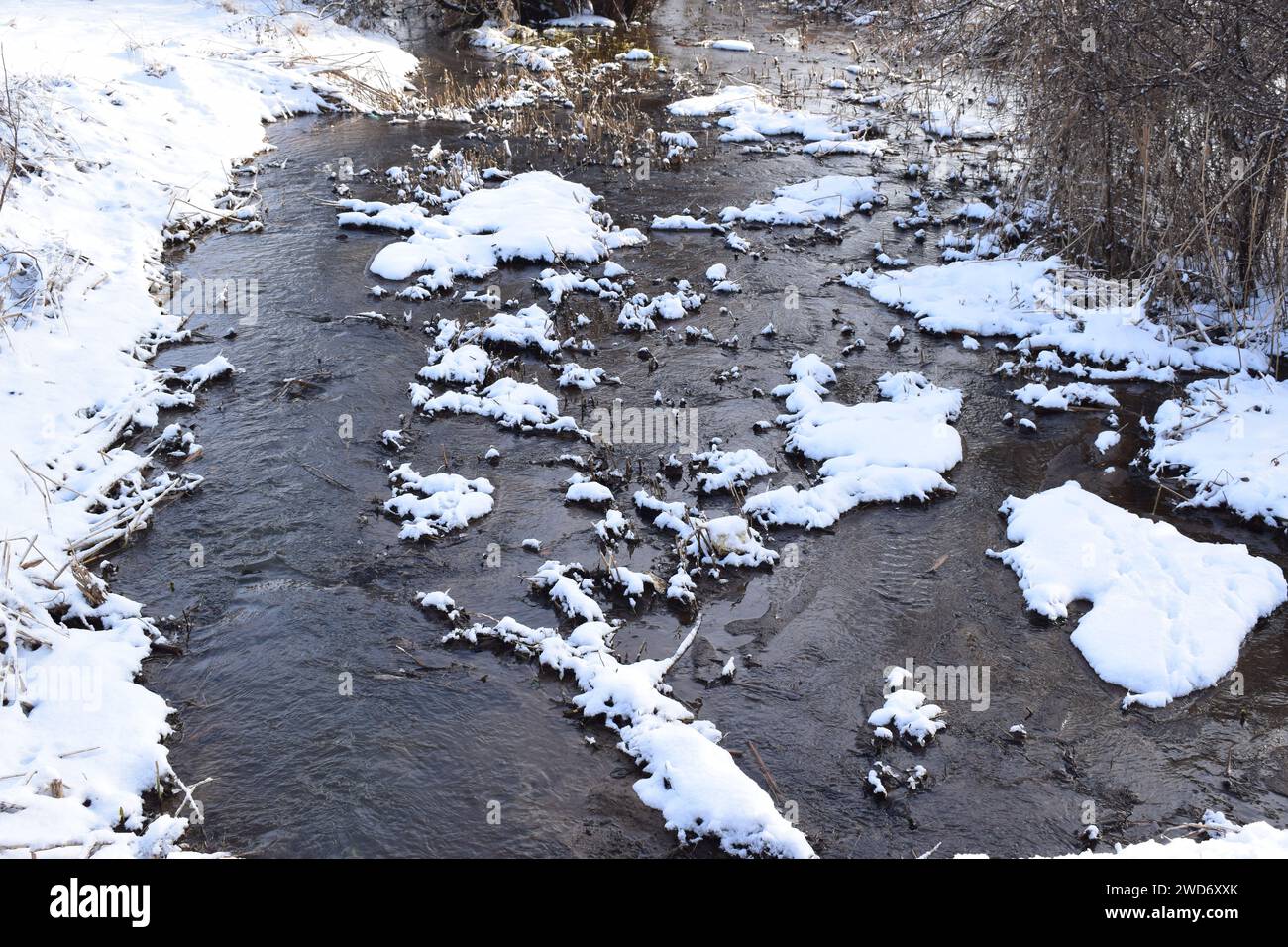 Flowing river snow hi-res stock photography and images - Alamy
