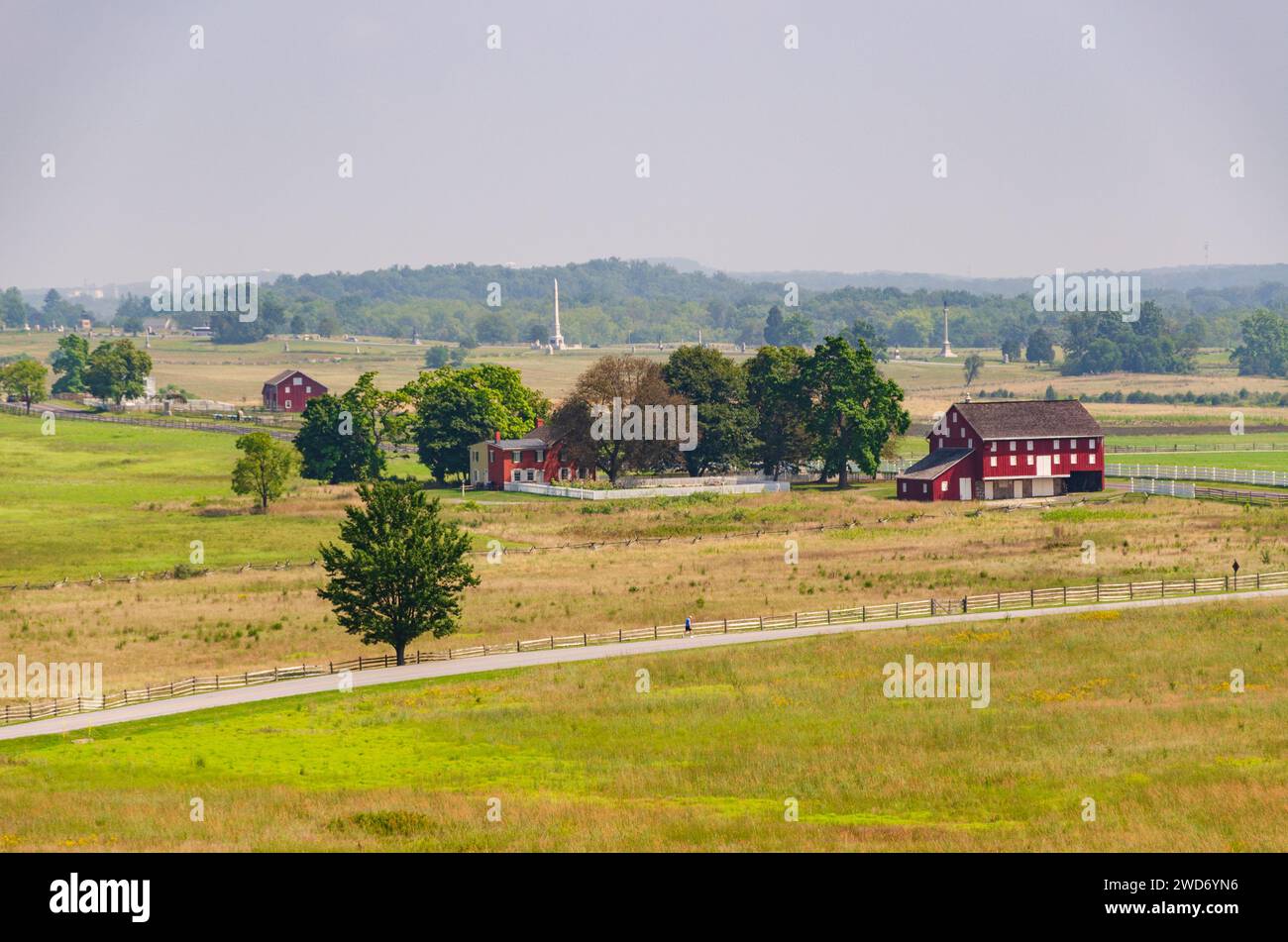 Gettysburg National Military Park, American Civil War Battlefield, in