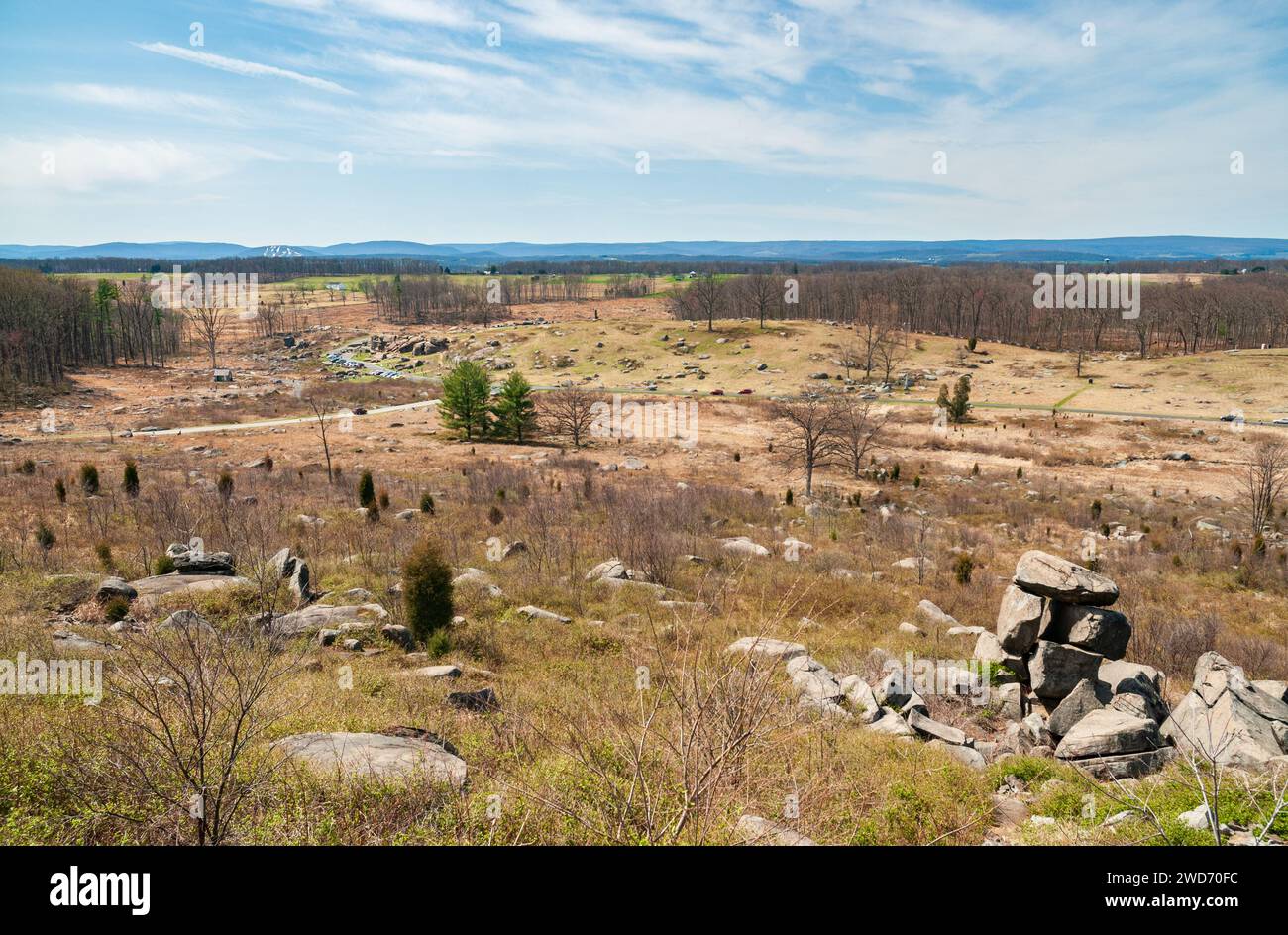 The Devil's Den at Gettysburg National Military Park, American Civil ...