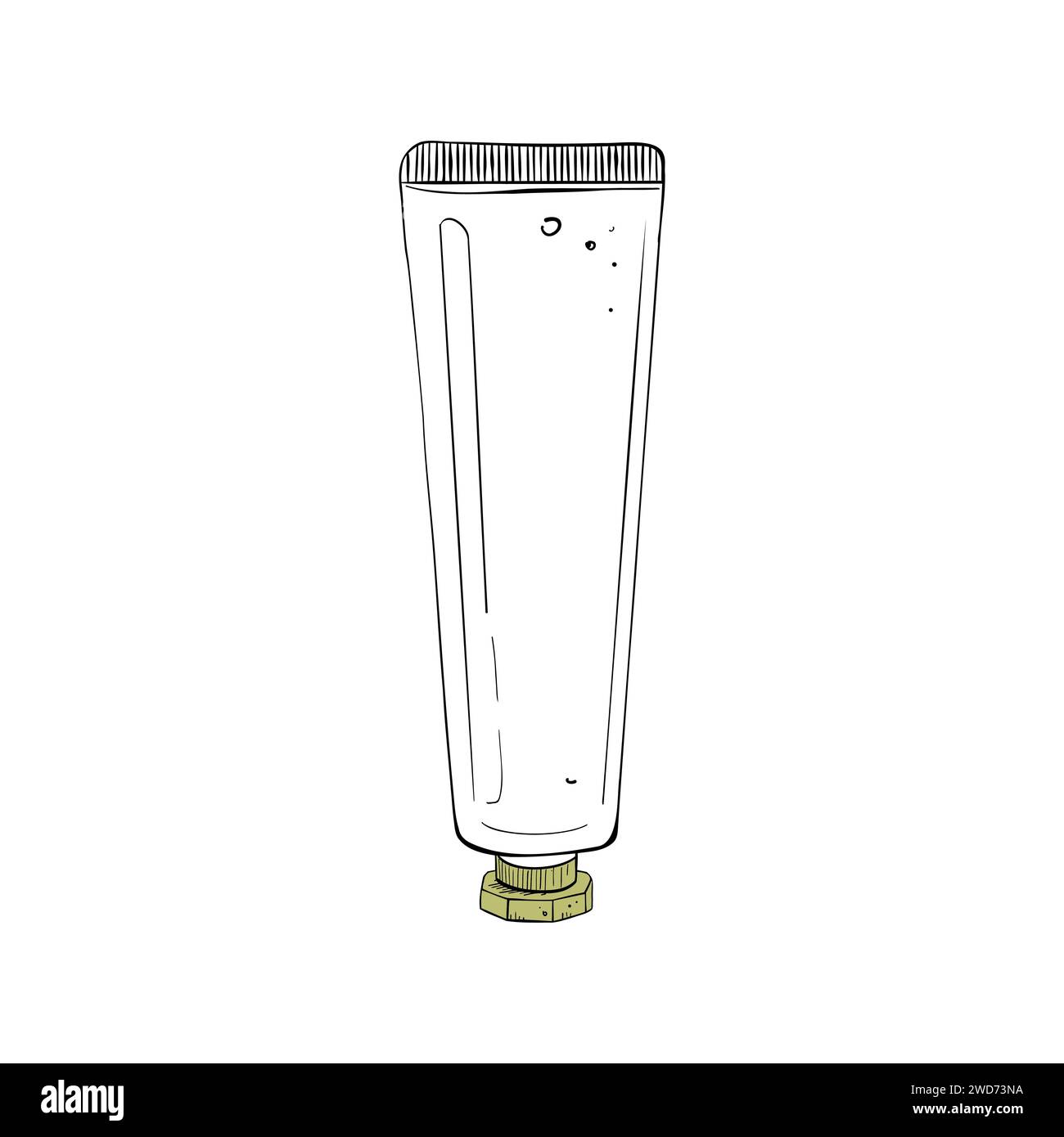Bottle oil cream vector illustration. Glass plastic container black outline graphic drawing