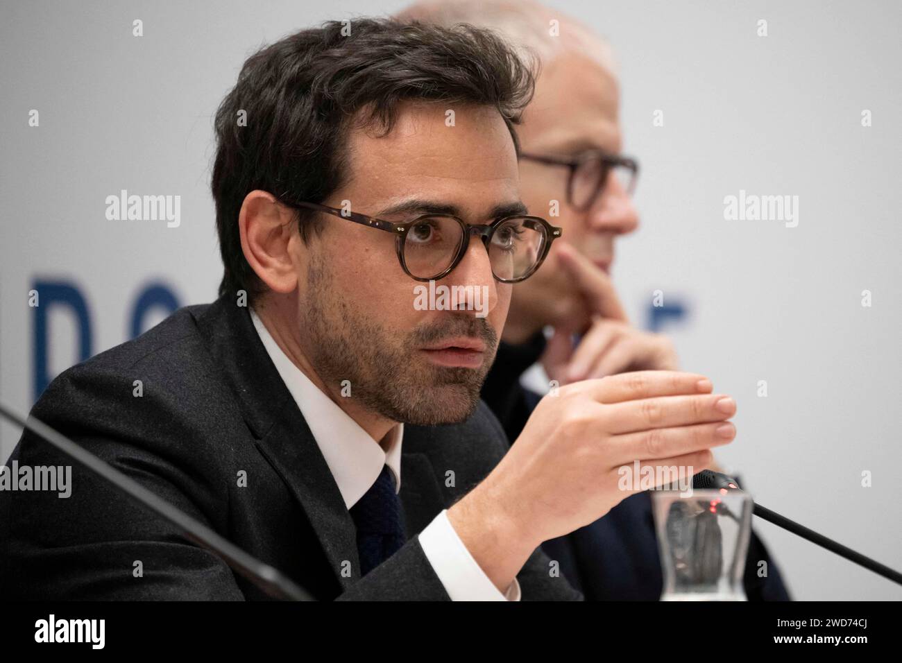 Paris France 18th Jan 2024 French Foreign And European Affairs Minister Stephane Sejourne During The Renaissance Partys Executive Office In Paris On January 18 2024photo By Eliot Blondetabacapresscom Credit Abaca Pressalamy Live News 2WD74CJ 