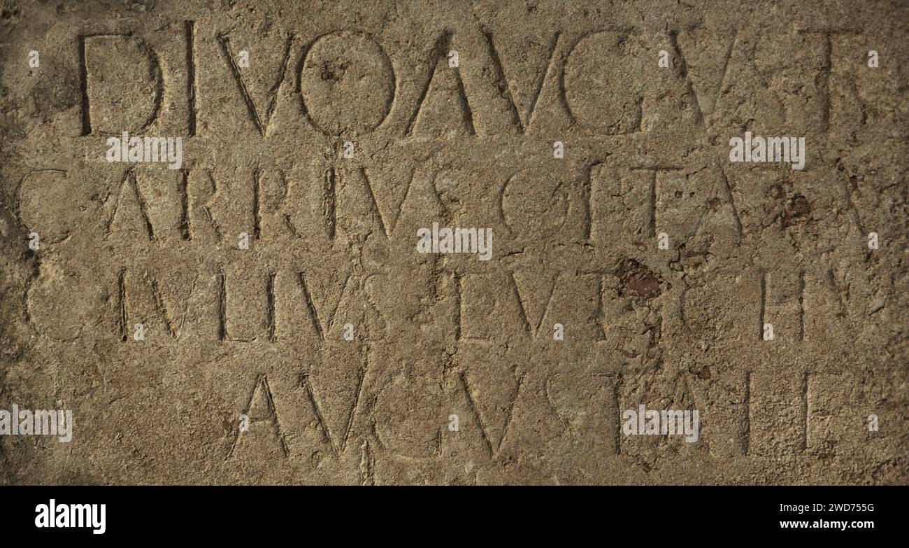 Ivlivs Inscription Mor alphabet hi-res stock photography and images - Alamy