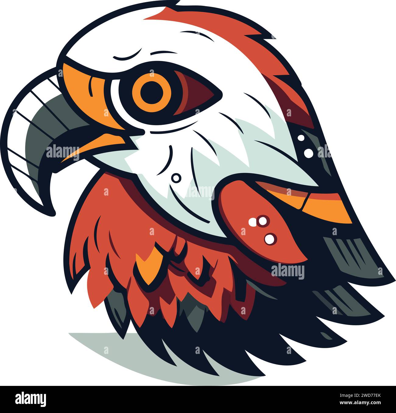 Eagle head mascot. Vector illustration of eagle head mascot isolated on ...