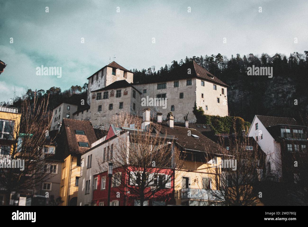 View of the schattenburg castle in Feldkirch, Austria Stock Photo