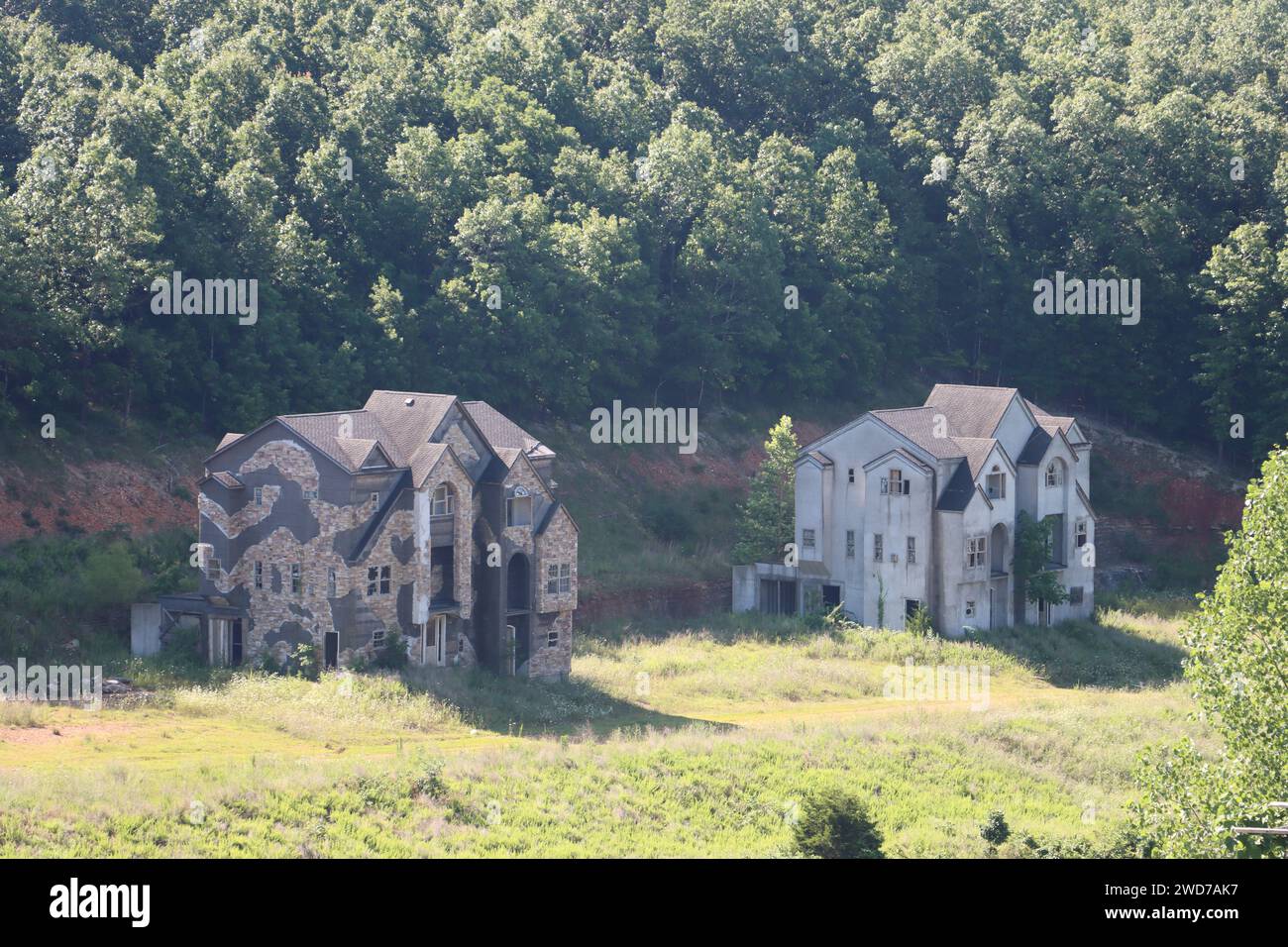 The abandoned mansions in Branson, Missouri Stock Photo