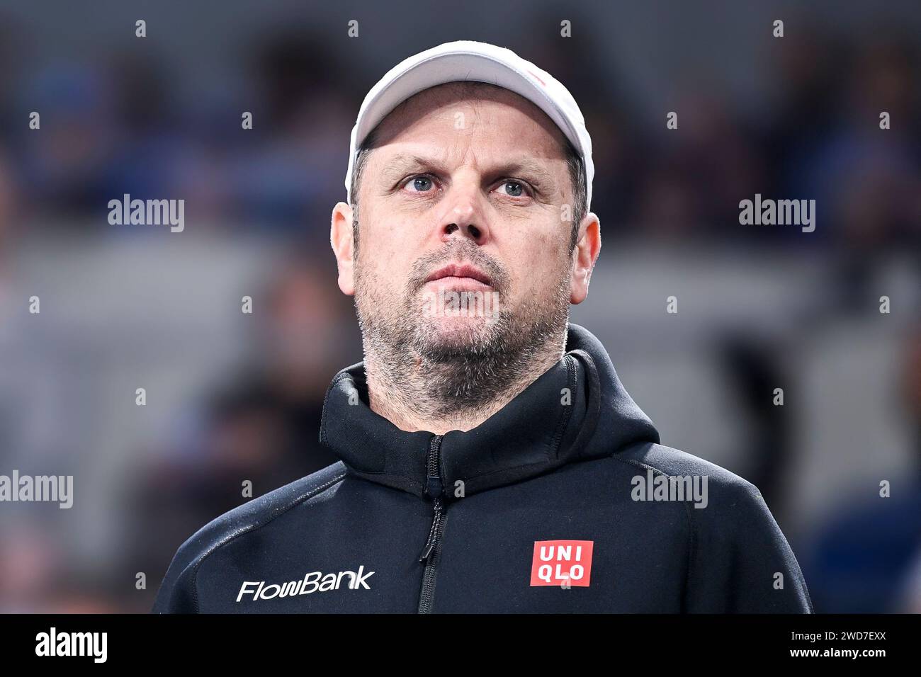 Mebourne, Australia. 18th Jan, 2024. Severin Luthi coach of Holger Rune