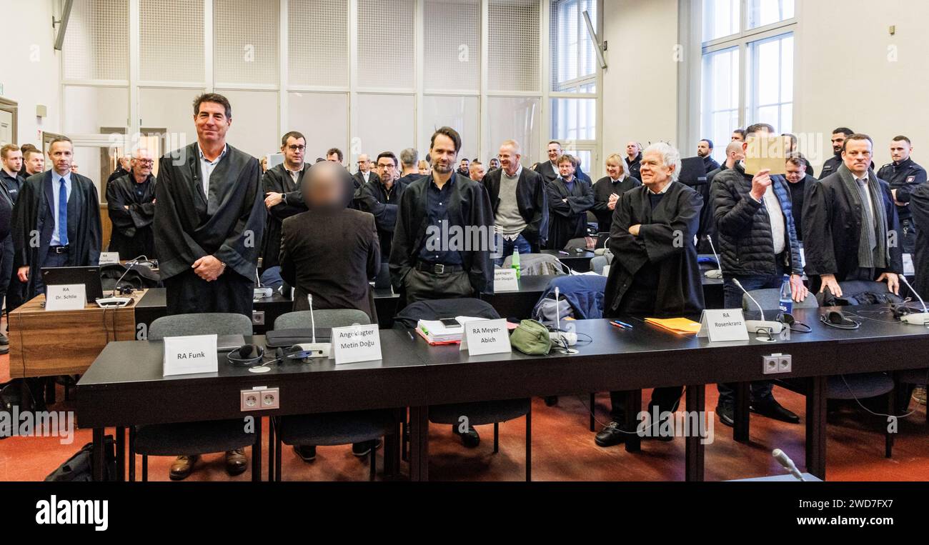 Hamburg Germany 19th Jan 2024 The Eleven Defendants And Their 