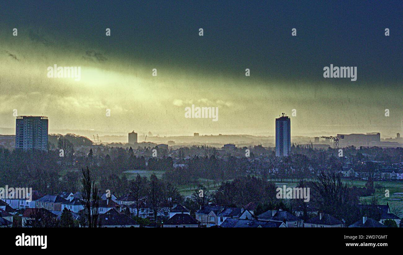 Glasgow, Scotland, UK. 19th January, 2025. UK Weather Freezing night