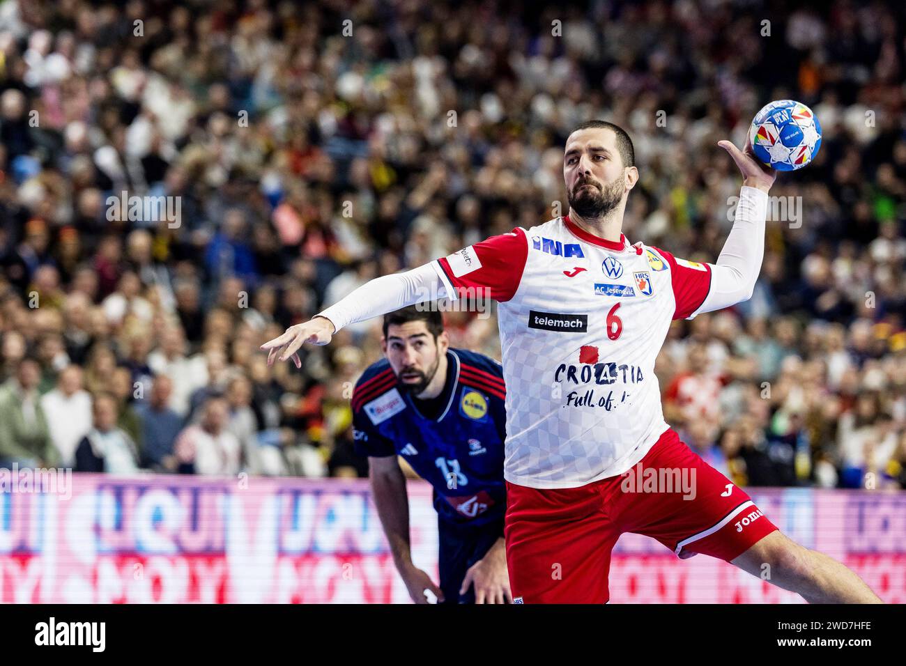 Mario Sostaric of Croatia during the Men's EHF Euro 2024, Main Round ...