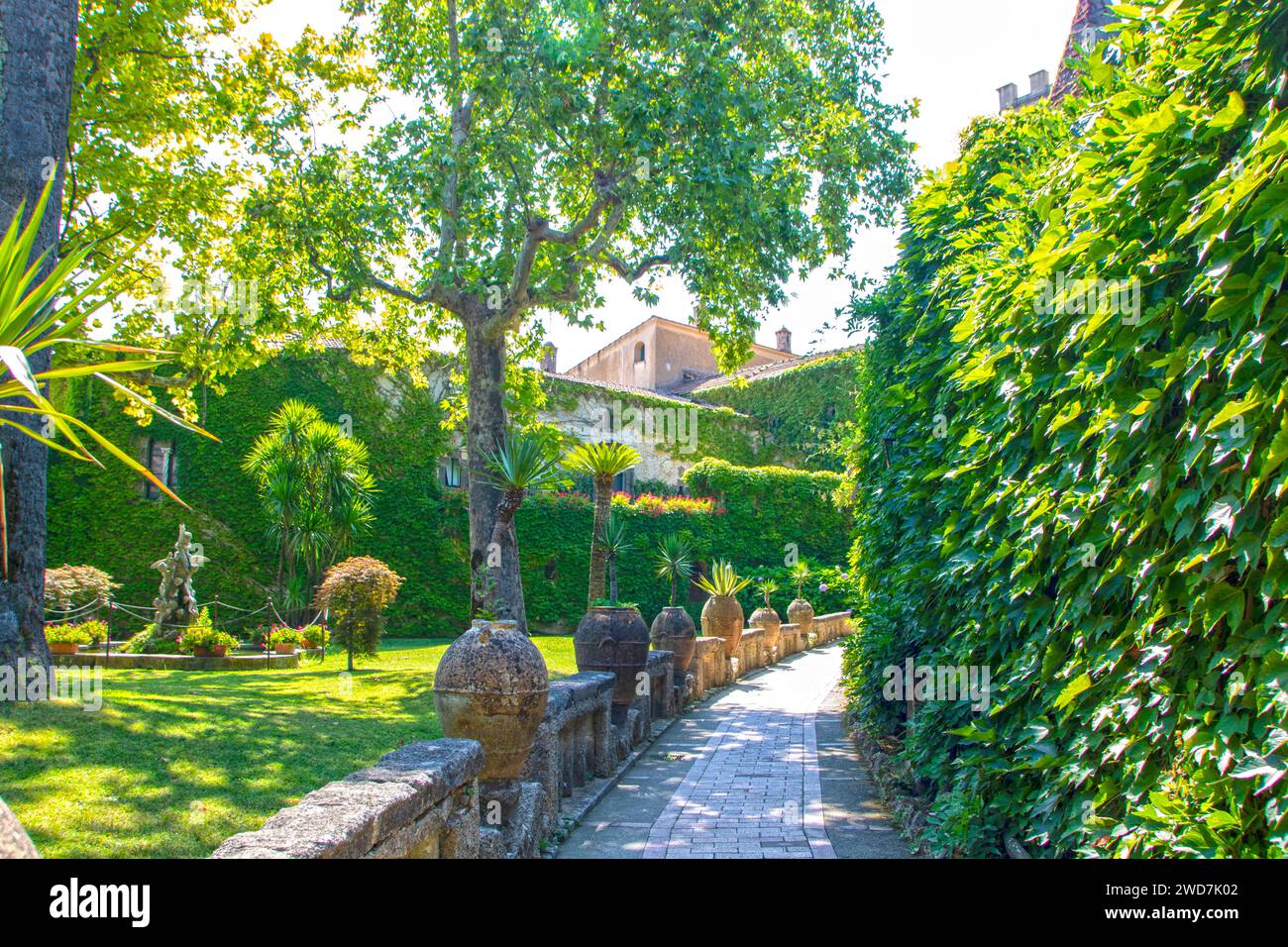 Villa Cimbrone at Ravello on Amalfi coast Stock Photo