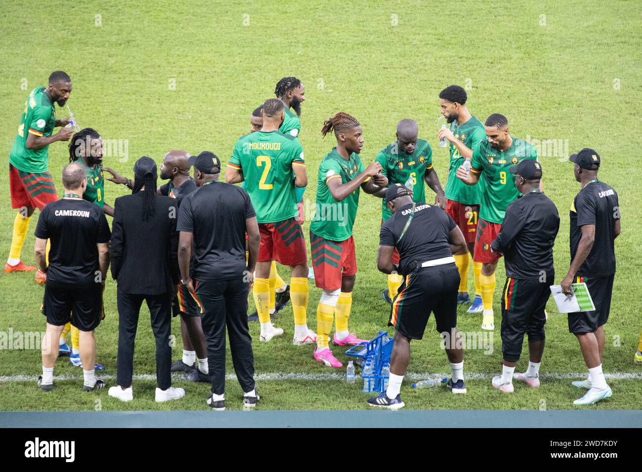 Football Players AFCON 23 In Ivory Coast Stock Photo