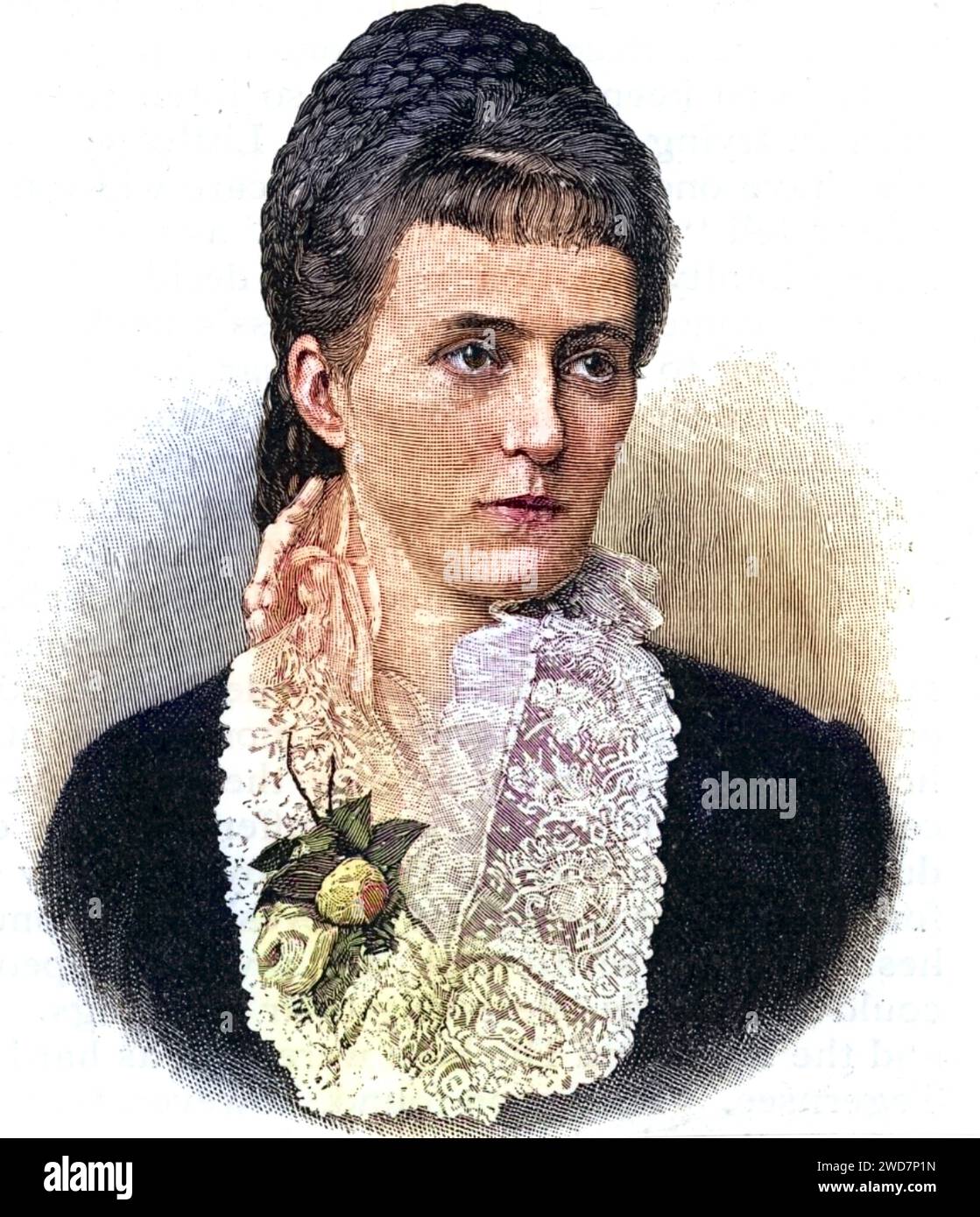 Maria Josepha de Braganca, Herzogin von Bayern (1857-1943), die ihrem Ehemann, dem Herzog, einem Augenarzt, in seinem Krankenhaus am Tegernsee, Bayern, Deutschland, bei seiner Arbeit, insbesondere bei der Behandlung des Grauen Stars, assistierte, Aus The English Illustrated Magazine (London, 1891), Historisch, digital restaurierte Reproduktion von einer Vorlage aus dem 19. Jahrhundert, Record date not stated Stock Photo