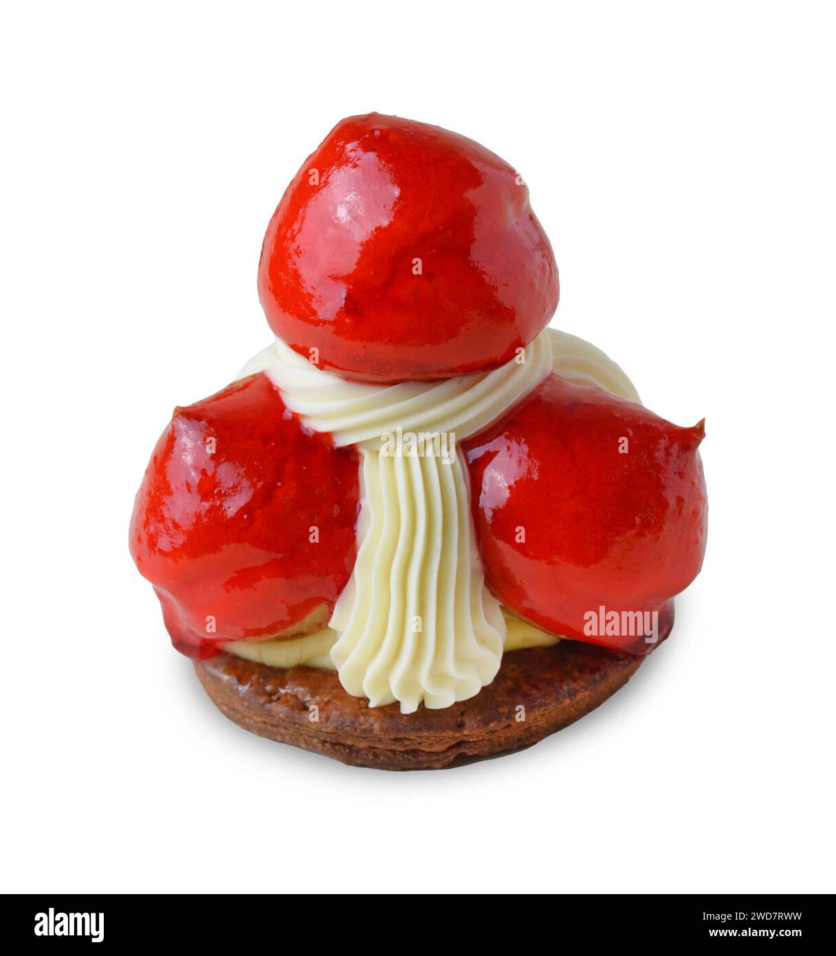 Saint Honore Cake with Profiteroles, Custard and Vanilla Cream