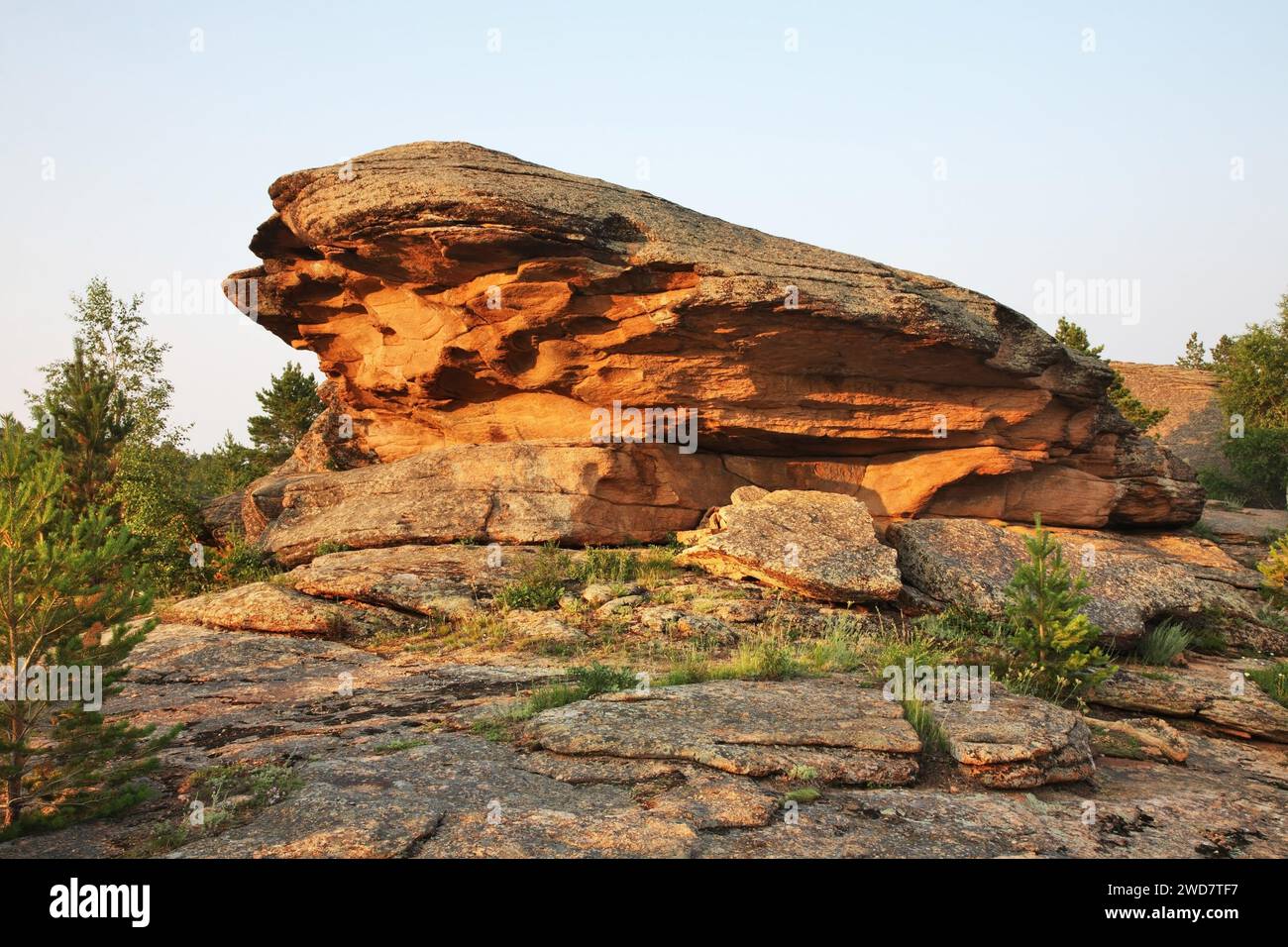 Rocks near Karkaralinsk. Karaganda Oblast. Kazakhstan Stock Photo