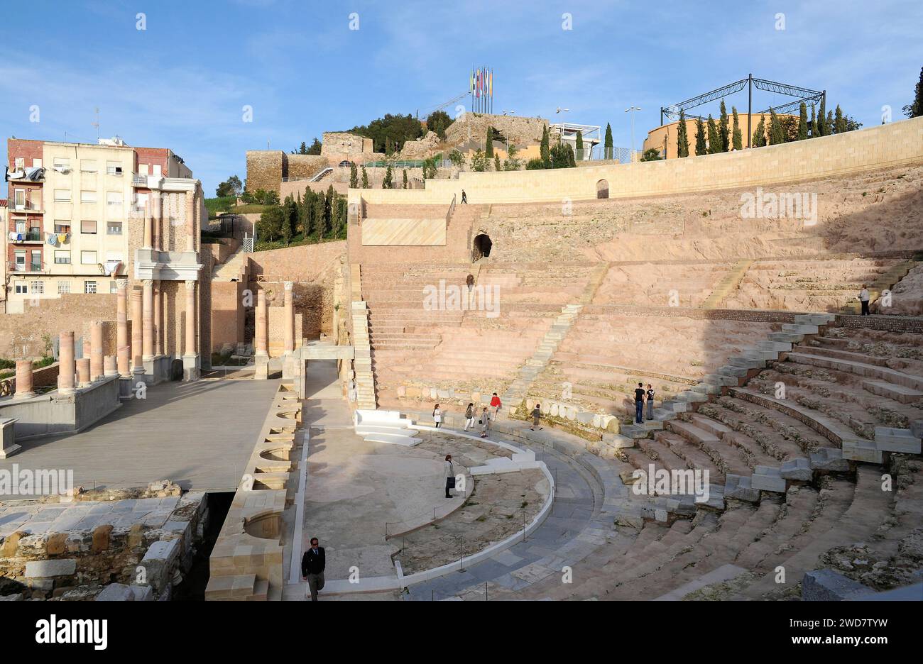 Cartagena, Roman theatre (Scaenae and cavea). Murcia, Spain. Stock Photo