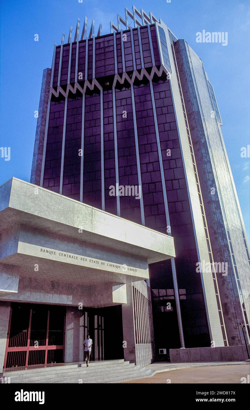 Ivory Coast, Abidjan; Exterior of the central bank building. Stock Photo