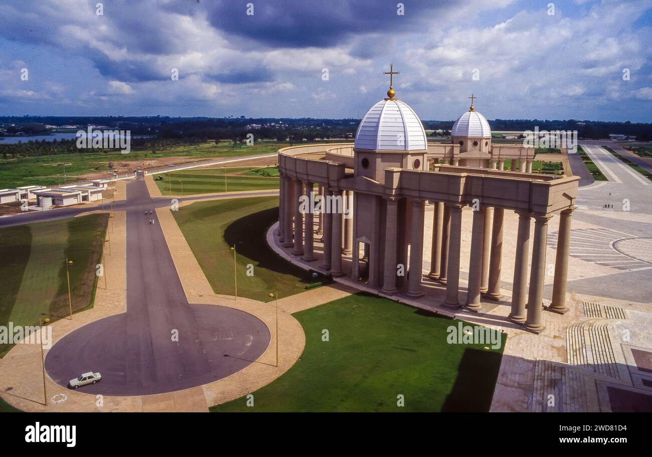 Ivory Coast, Yamoussoukro; Notre Dame de la Paix basilica was built by the french in the days that Ivory Coast was a french colony. Stock Photo